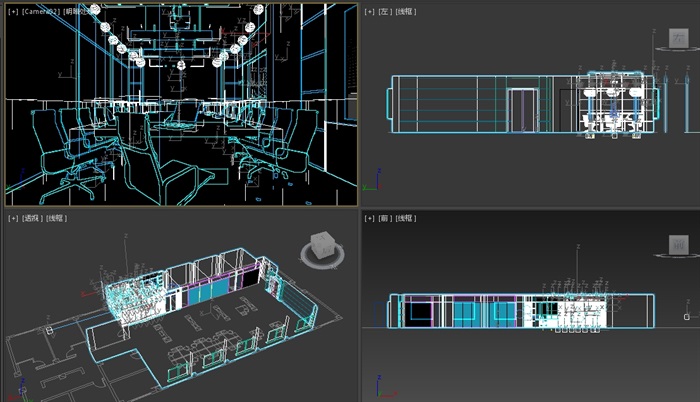 现代详细会议室空间设计3d模型(2)