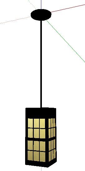 中式餐厅小吊灯su模型(2)
