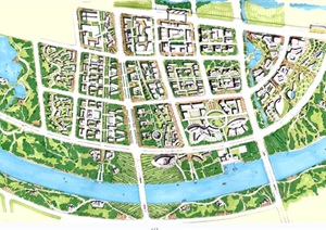 居住区规划设计SU(草图大师)模型及CAD方案