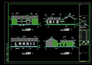 四合院详细的民居住宅设计cad施工图