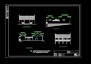 湘西民居山庄建筑设计cad方案图