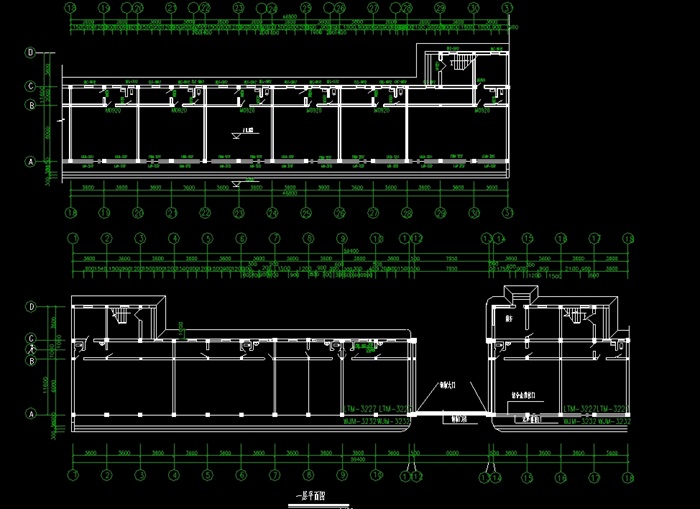 拉萨某活动中心建筑设计cad施工图(2)