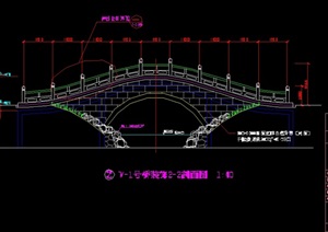 园林景观详细拱桥设计cad施工图