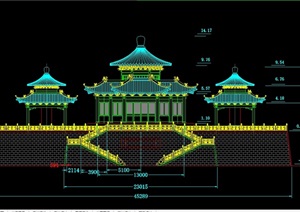 碑亭正立面cad施工图