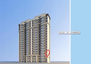 住宅高层建筑楼SU(草图大师)模型