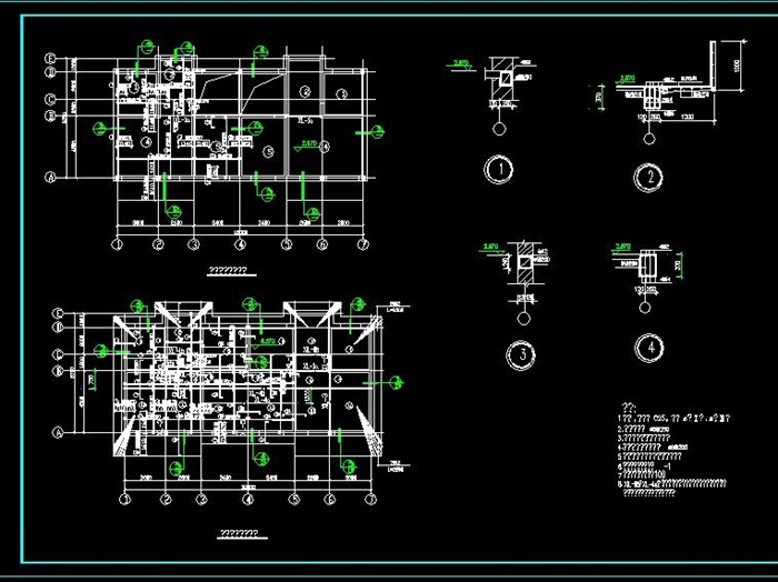 某欧式办公多层建筑设计cad施工图(2)