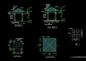 观水亭详细设计cad施工图