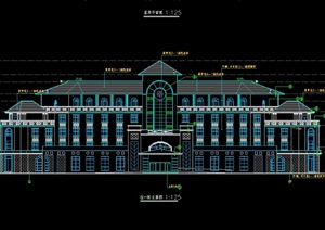 五层宾馆建筑设计cad方案图