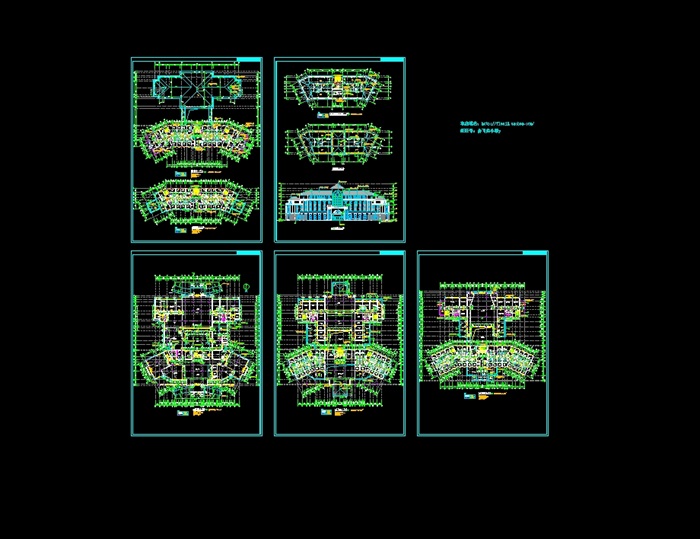 五层宾馆建筑设计cad方案图(4)