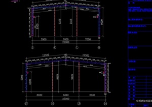 福建明利公司钢结构厂房设计CAD方案