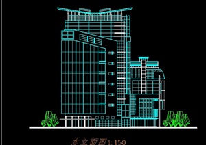 某八层星级宾馆建筑设计cad方案图