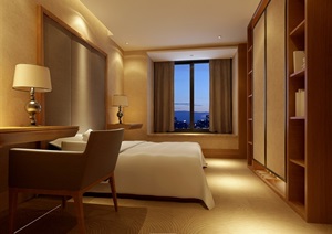 现代卧室详细空间装饰设计3d模型