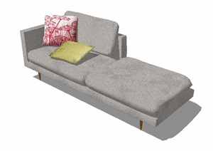某室内详细沙发完整设计SU(草图大师)模型