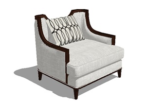 现代简约沙发椅设计SU(草图大师)模型