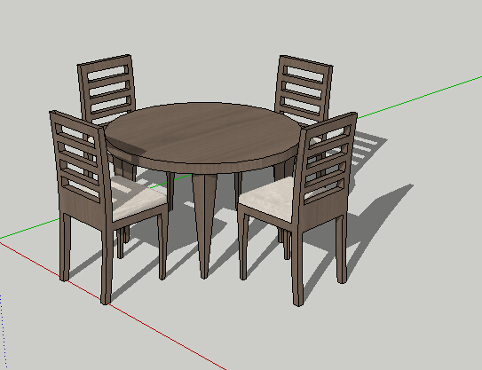 现代餐桌椅详细设计su模型