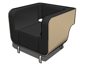 现代独特沙发椅SU(草图大师)模型