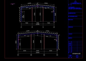 明利公司钢柱厂房设计cad方案