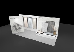 石材大理石展览展示展台3D模型
