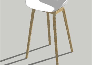 现代高架坐凳设计SU(草图大师)模型