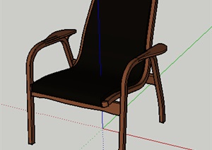 某现代独特造型靠椅设计SU(草图大师)模型
