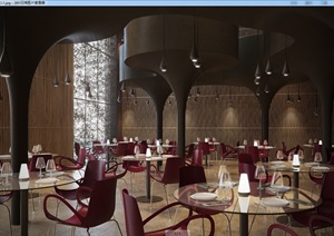 某餐饮空间详细完整设计3d模型及效果图