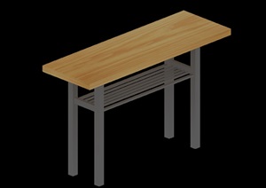 长条桌杂物桌收纳桌餐桌max模型