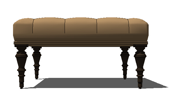 某欧式沙发坐凳su模型