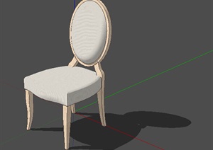 欧式详细的靠椅设计SU(草图大师)模型