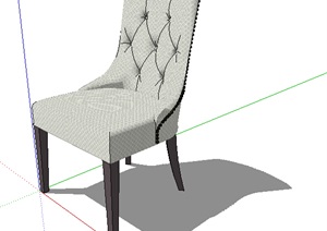现代详细的沙发椅设计SU(草图大师)模型