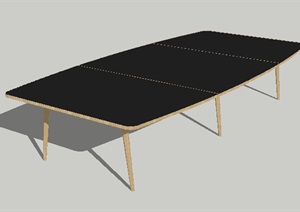 某现代详细桌子设计SU(草图大师)模型