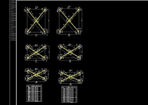 四层钢厂房框架cad结构图