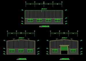 安徽省工程厂房单层建筑设计cad方案