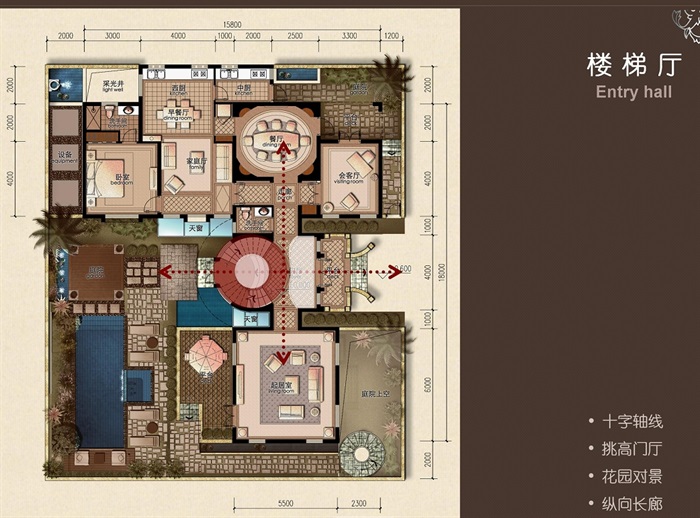 独栋欧式别墅室内设计jpg方案及效果图(1)