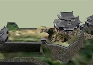 日本旅游寺庙古建SU(草图大师)模型
