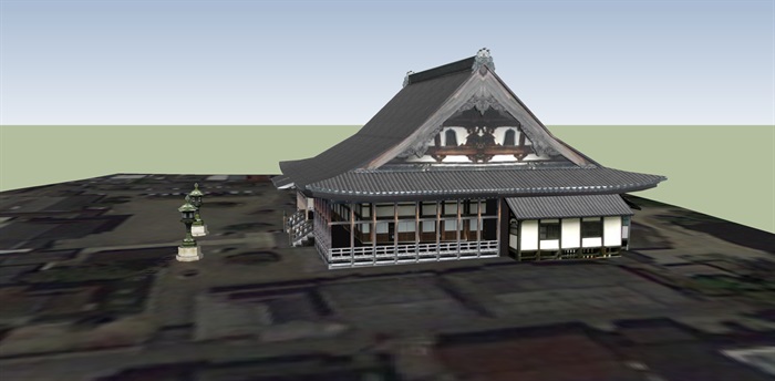 日本古建设计su模型