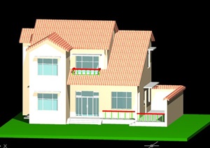 现代二层别墅建筑方案图纸