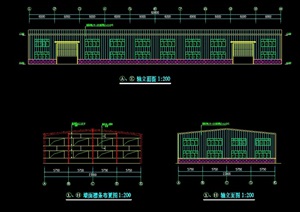 某公司钢结构工程厂房设计CAD方案图
