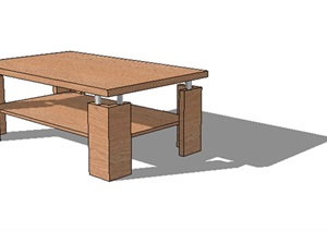 现代简约室内详细的桌子设计SU(草图大师)模型