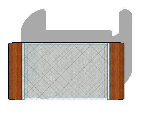 简约中式玻璃面板木茶几设计su模型