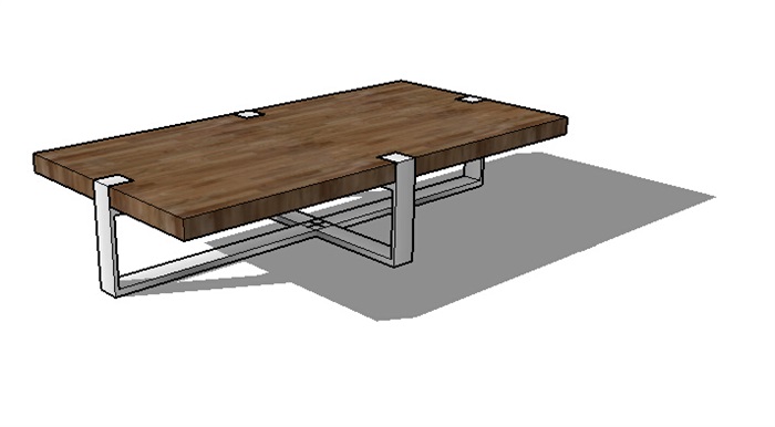 现代独特详细客厅桌子设计su模型