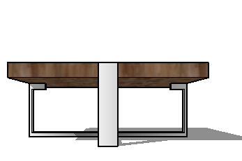 现代独特详细客厅桌子设计su模型