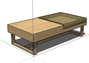 现代独特详细桌子设计SU(草图大师)模型