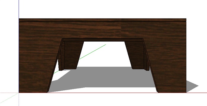 现代室内木质桌子su模型