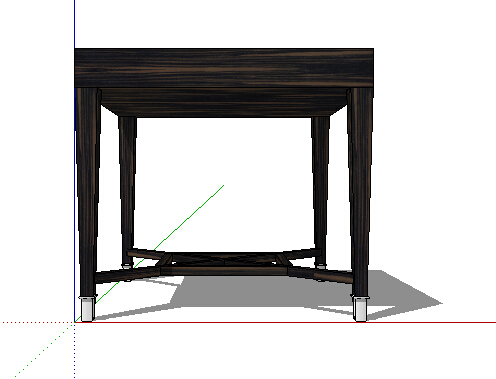 现代独特详细的方桌设计su模型
