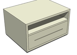 某抽屉床头柜设计SU(草图大师)模型