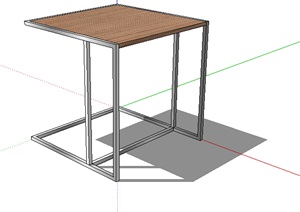 简约室内空间桌子设计SU(草图大师)模型
