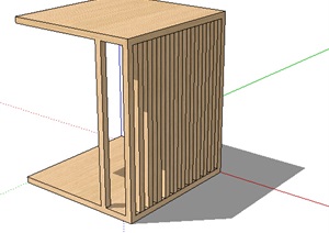 现代简约木质独特桌子设计SU(草图大师)模型