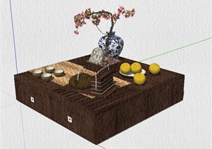 现代茶几桌子独特设计SU(草图大师)模型