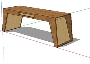 现代独特完整详细的桌子设计SU(草图大师)模型