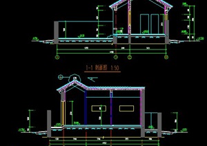 中式风格单层民居建筑设计图纸